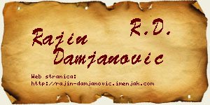 Rajin Damjanović vizit kartica
